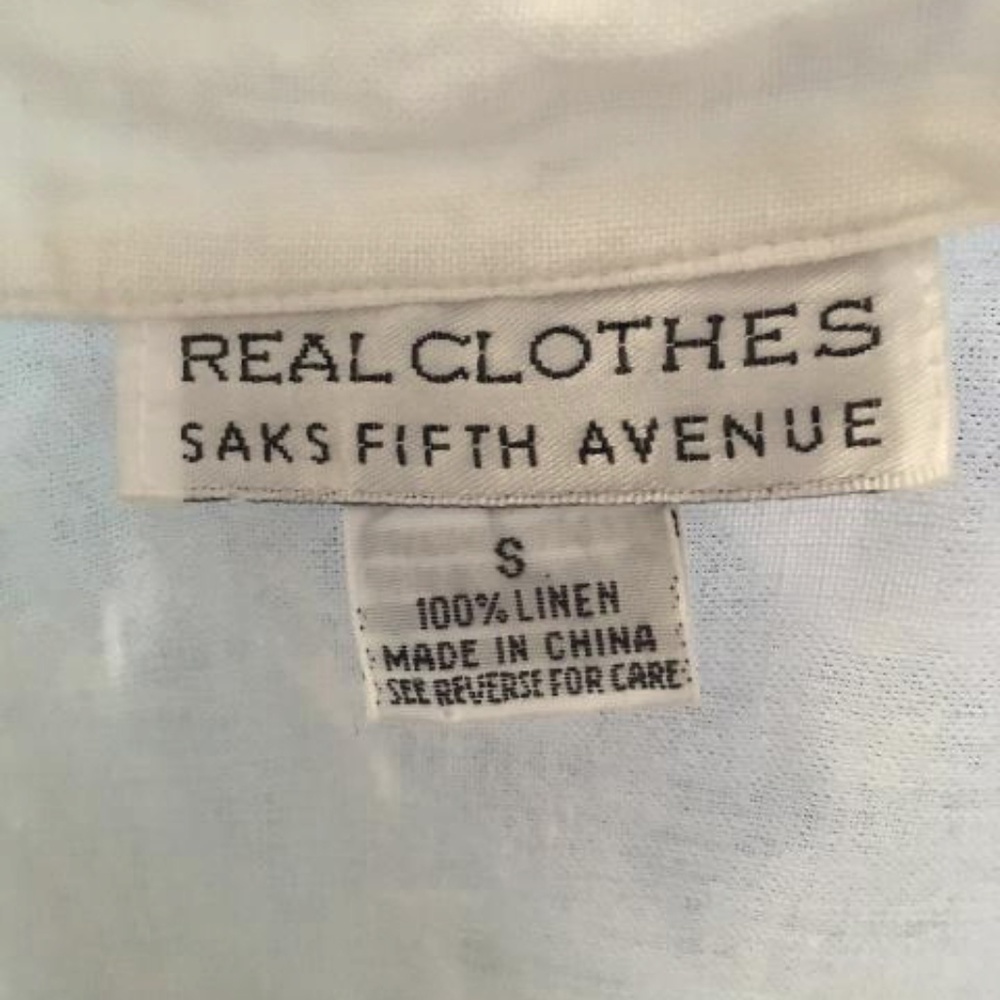 Saks Fifth Avenue blouse 100% linen